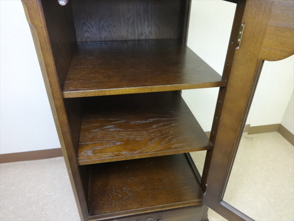 ☆飛騨産業 キツツキ 飾り棚 2面ガラス キャビネット サイドボード